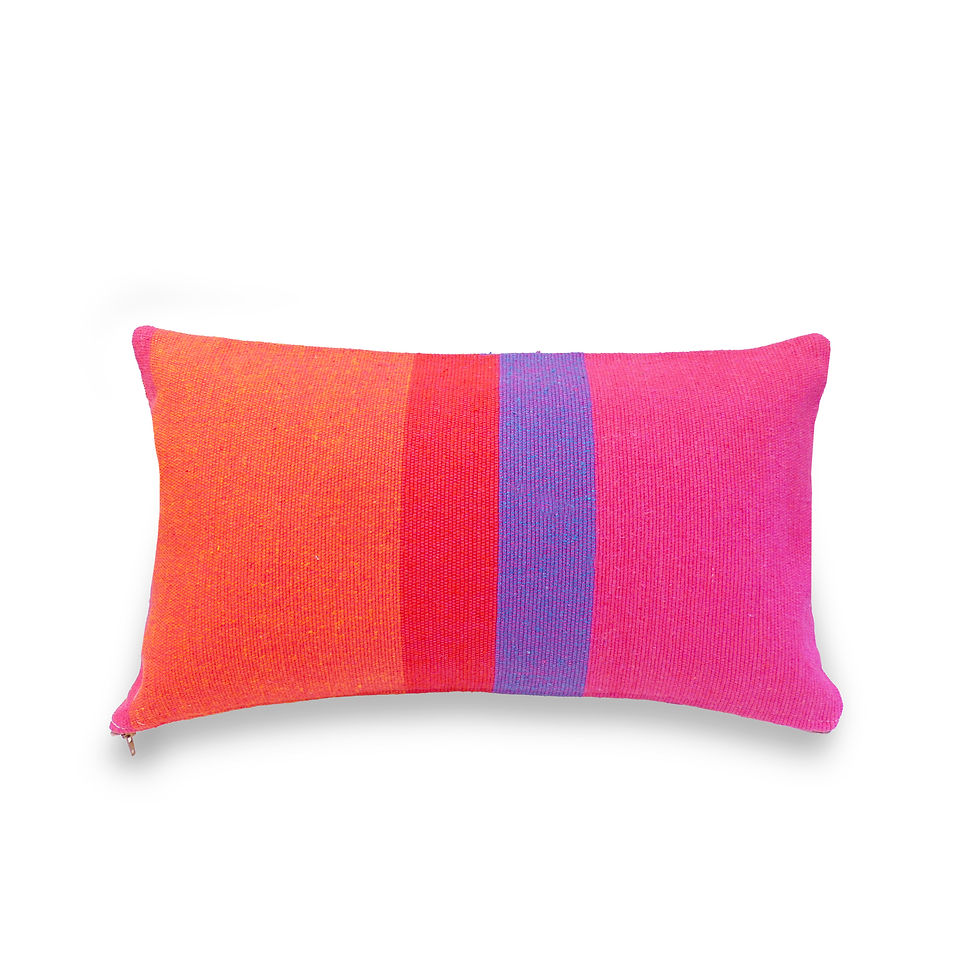 Housse de coussin décorative tissée main