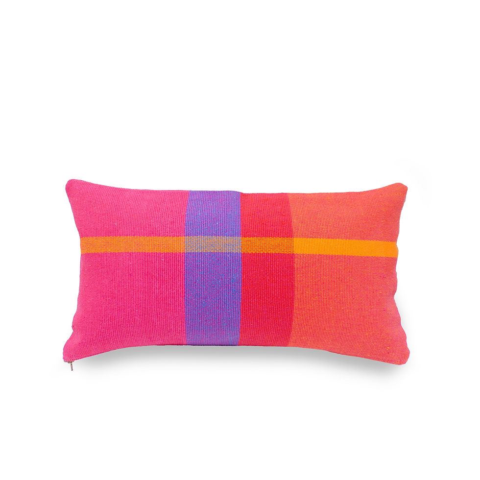 Housse de coussin décorative tissée main