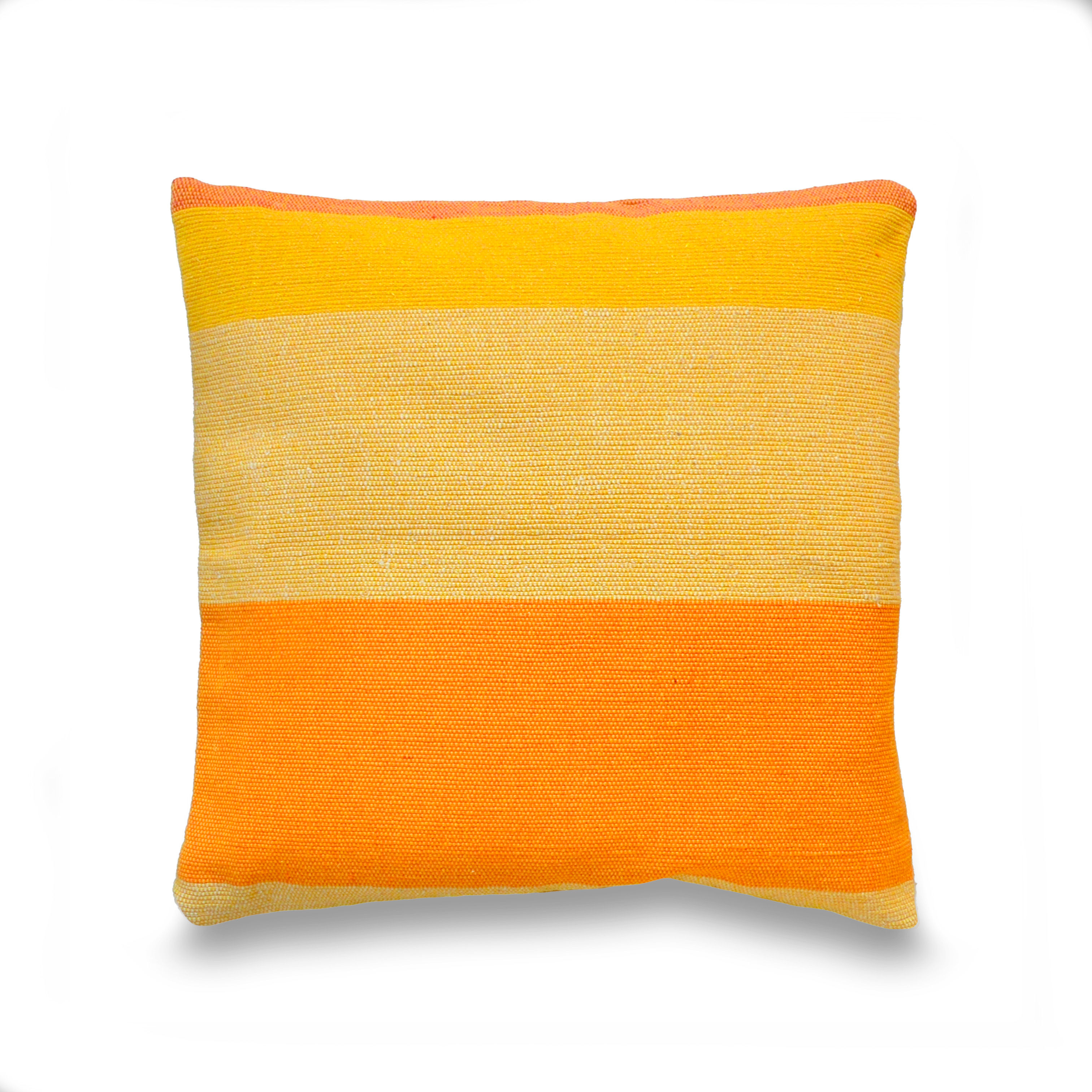 Housse de coussin décorative tissée main