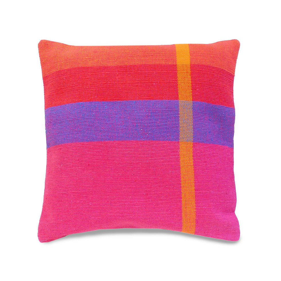 Housse de coussin décorative tissée main