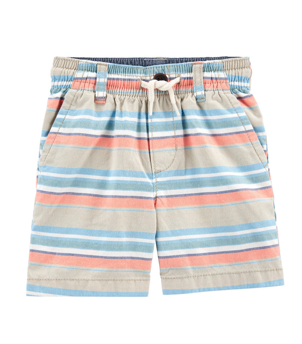 Striped Pull-On Shorts