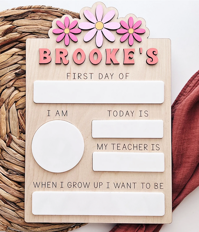 First Day of School sign