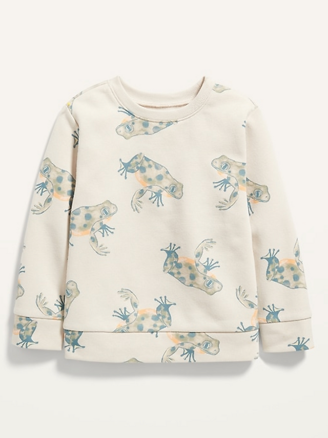 Vintage Frog-Print Pullover