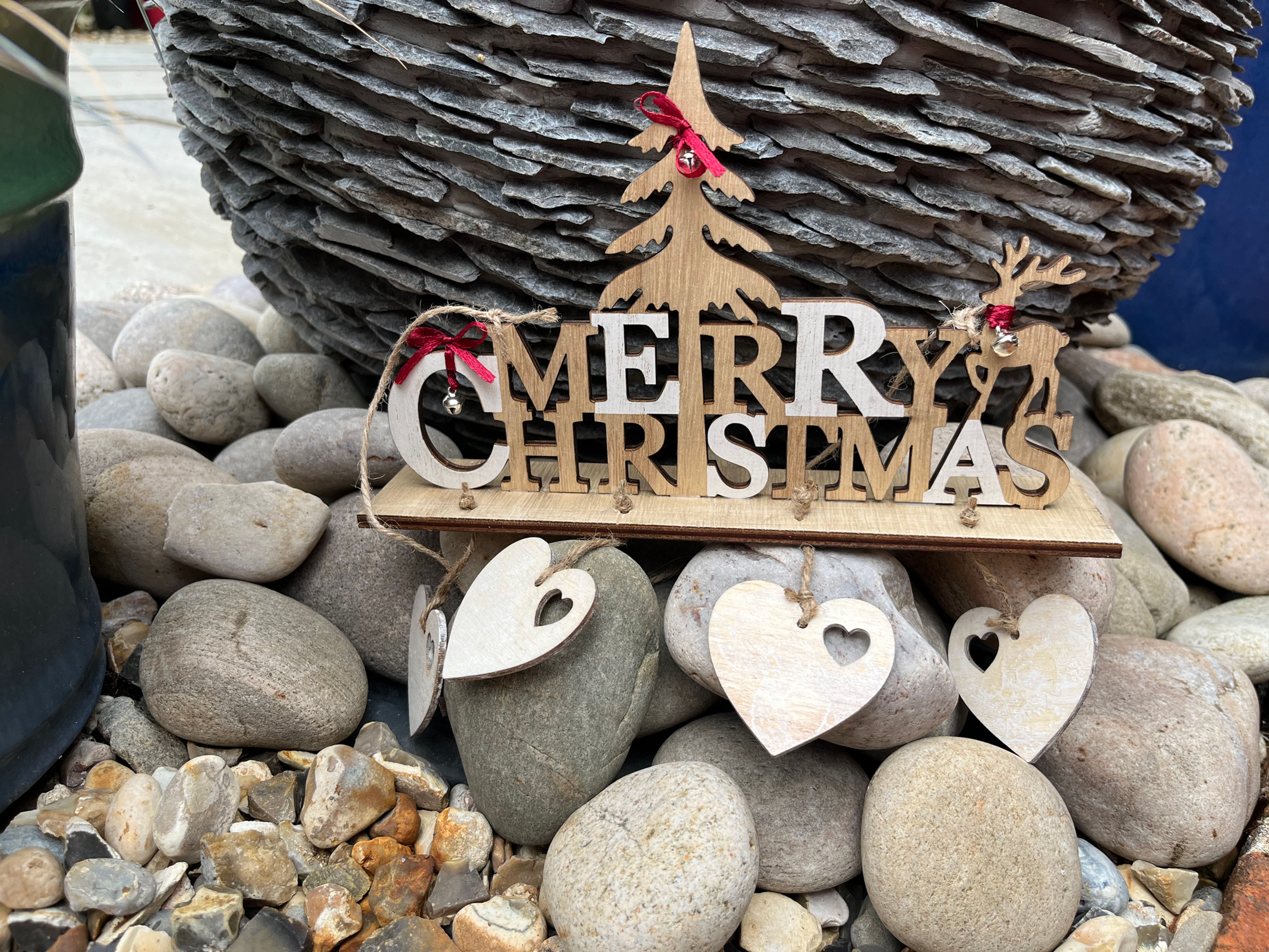 Merry Christmas with Tree, Star or Heart