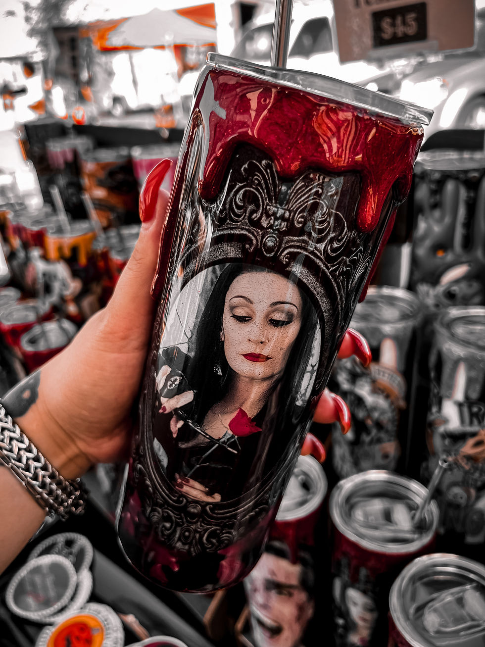 Gomez & Morticia Epoxy Tumbler