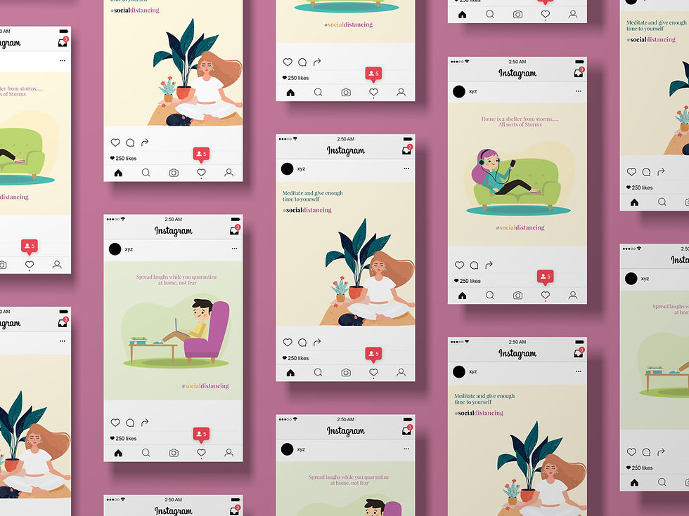 Social media creatives on Quaratine