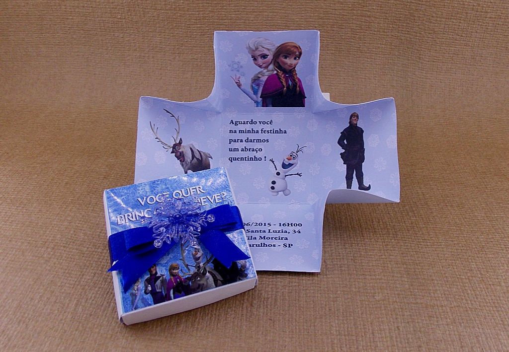 CONVITE CAIXA FROZEN