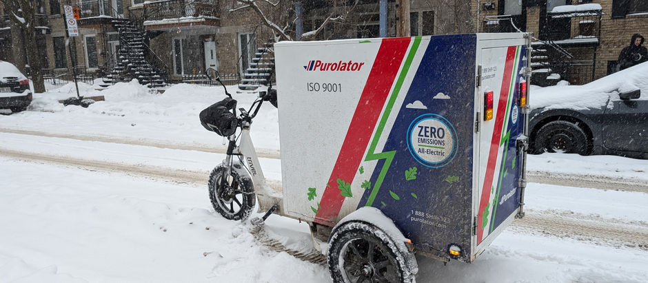 La livraison par tricycle cargo en hiver à Montréal !