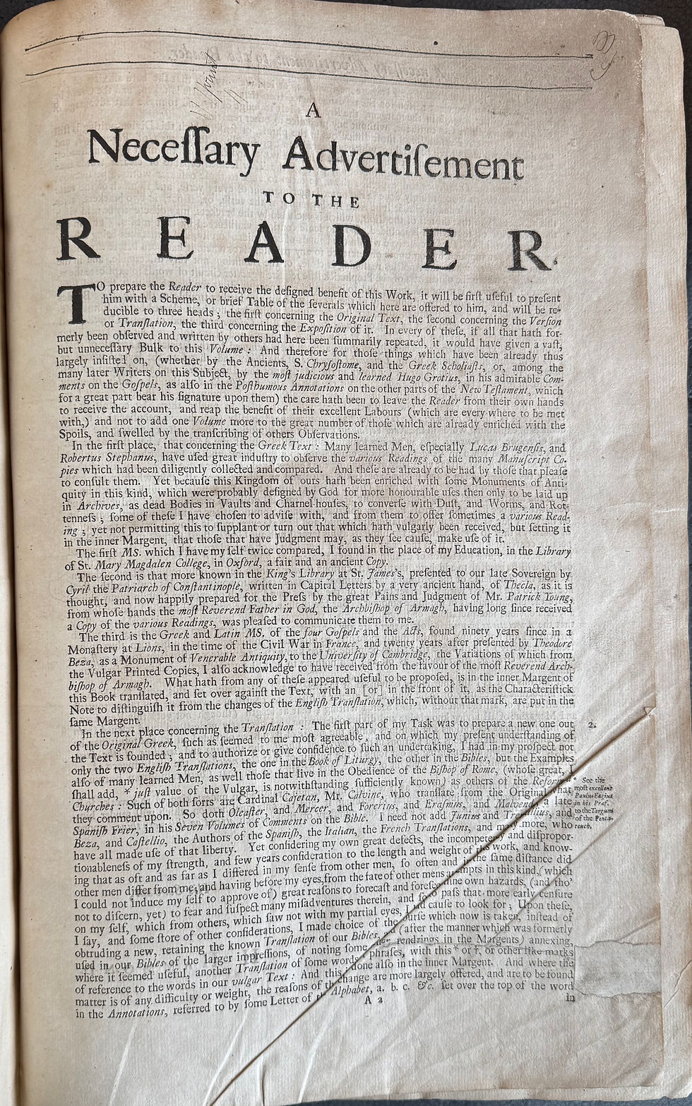 Thumbnail: Hammond, Paraphrases and Annotation on the New Testament, 1702