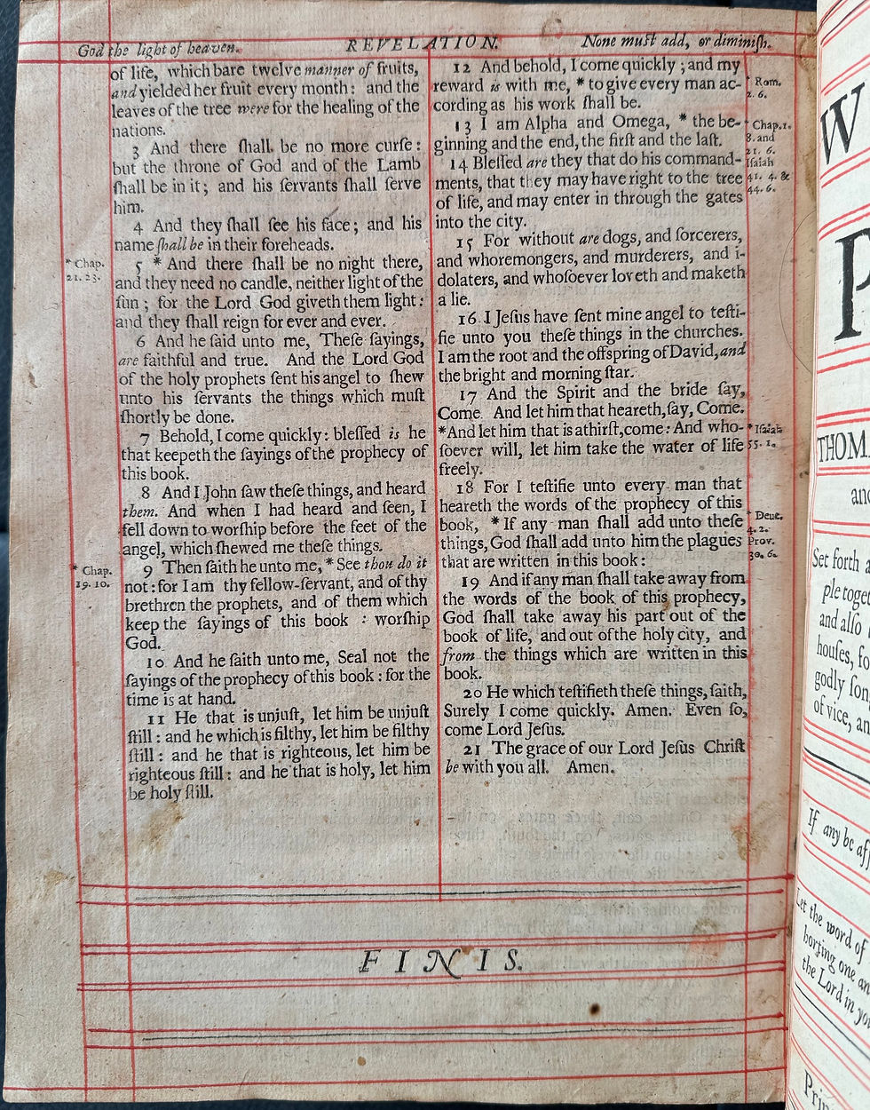 Thumbnail: 1685 KJV Bible with 1682 Book of Common Prayer and Metrical Psalms