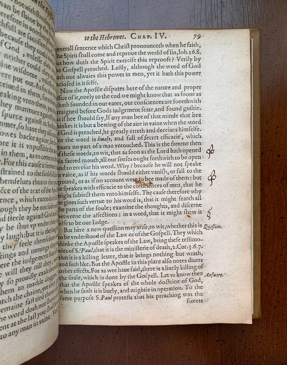 Thumbnail: Calvin, Commentary on Hebrews, 1605