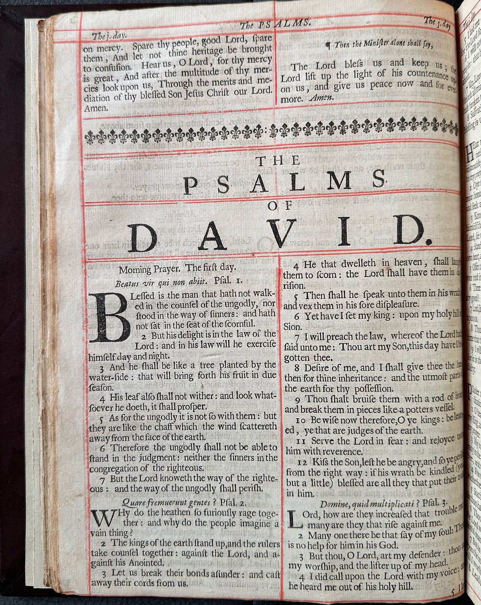 Thumbnail: 1685 KJV Bible with 1682 Book of Common Prayer and Metrical Psalms