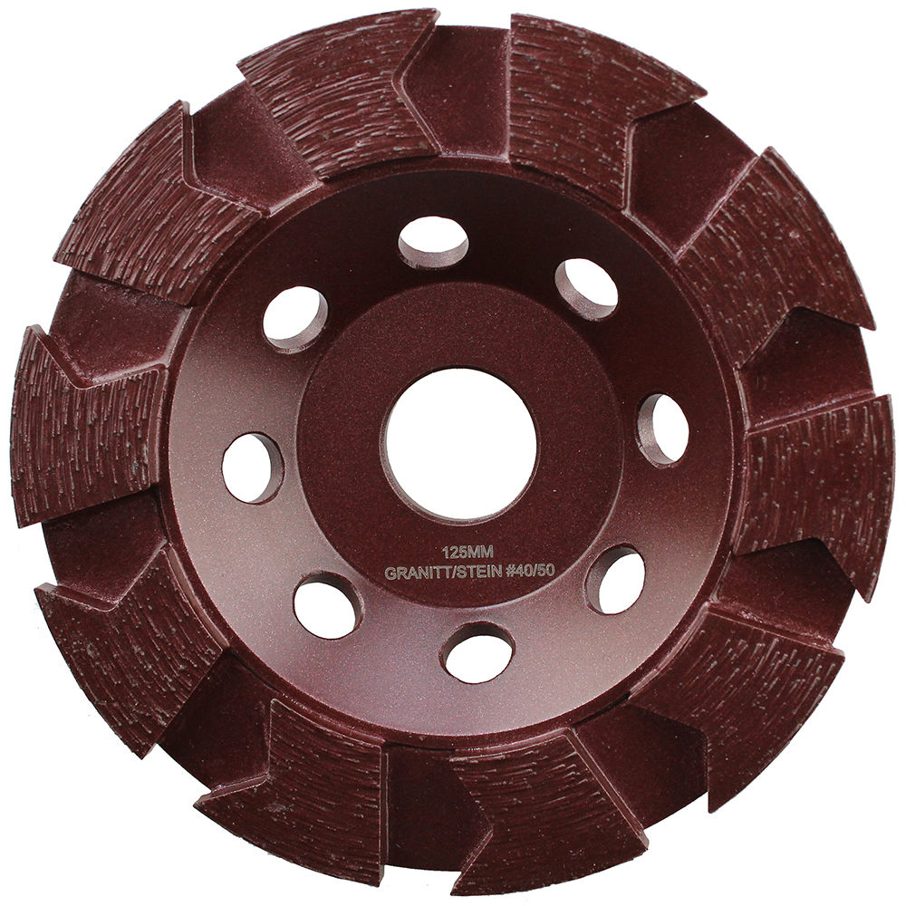 Diamantslipekopp Falcon for harde steinmaterialer - pent sliperesultat