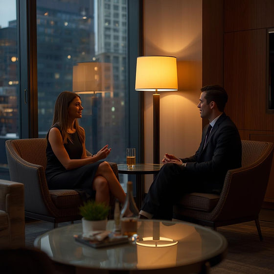 foto hotelmanager und handelsagent in einem hotelzimmer besprechung hochformat.jpg