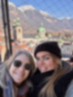 On the viewing platform of the Stadtturm with Sandra