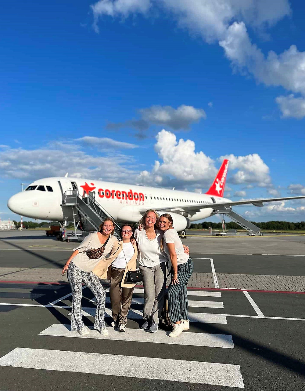 Corendon Airlines plane on Groningen Airport-Netherlands