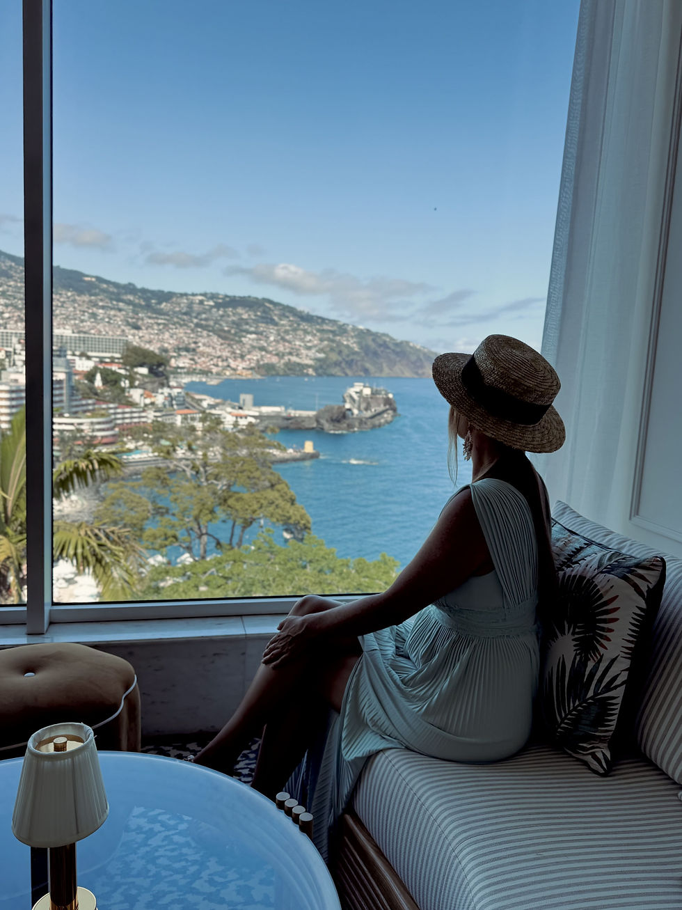 View from the bar at Reid's Palace