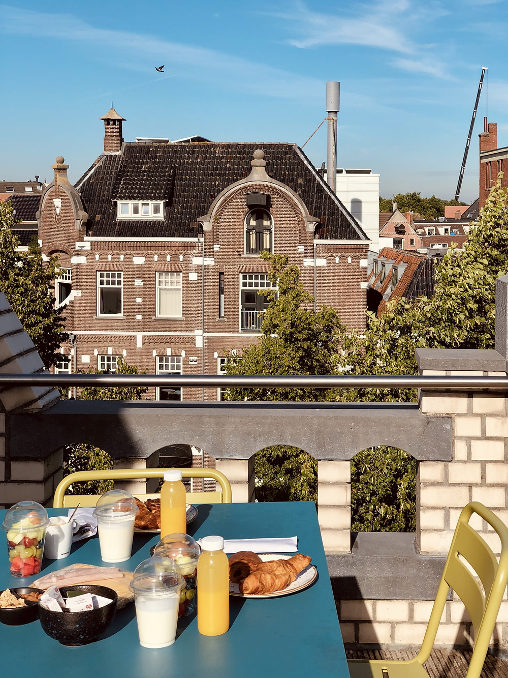 Hotel Miss Blanche rooftop terrace breakfast Groningen-The Netherlands