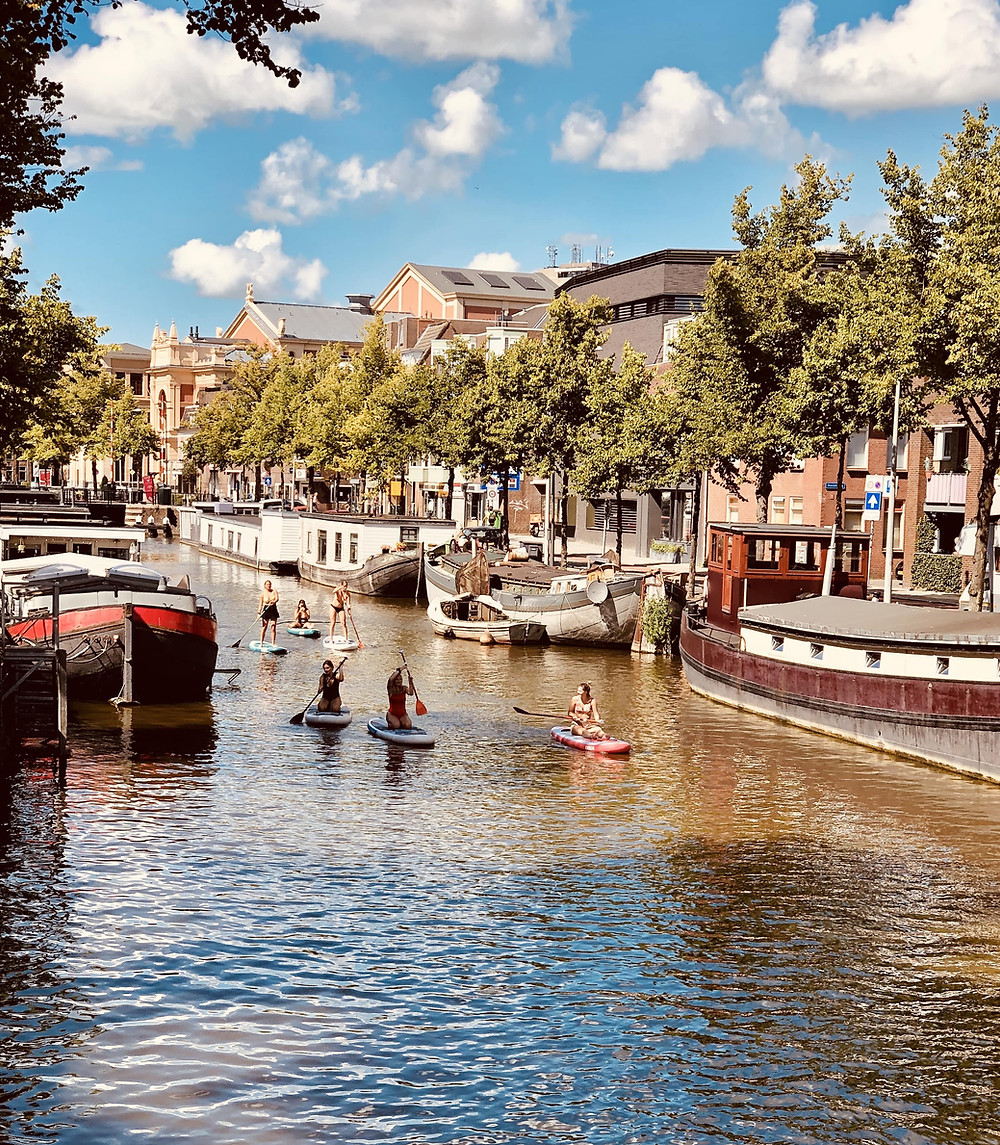 Groningen city Reitdiep-The Netherlands