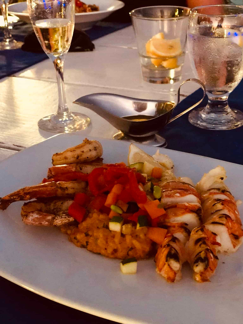 Lobster at Flying Fishbone Restaurant Savaneta Aruba