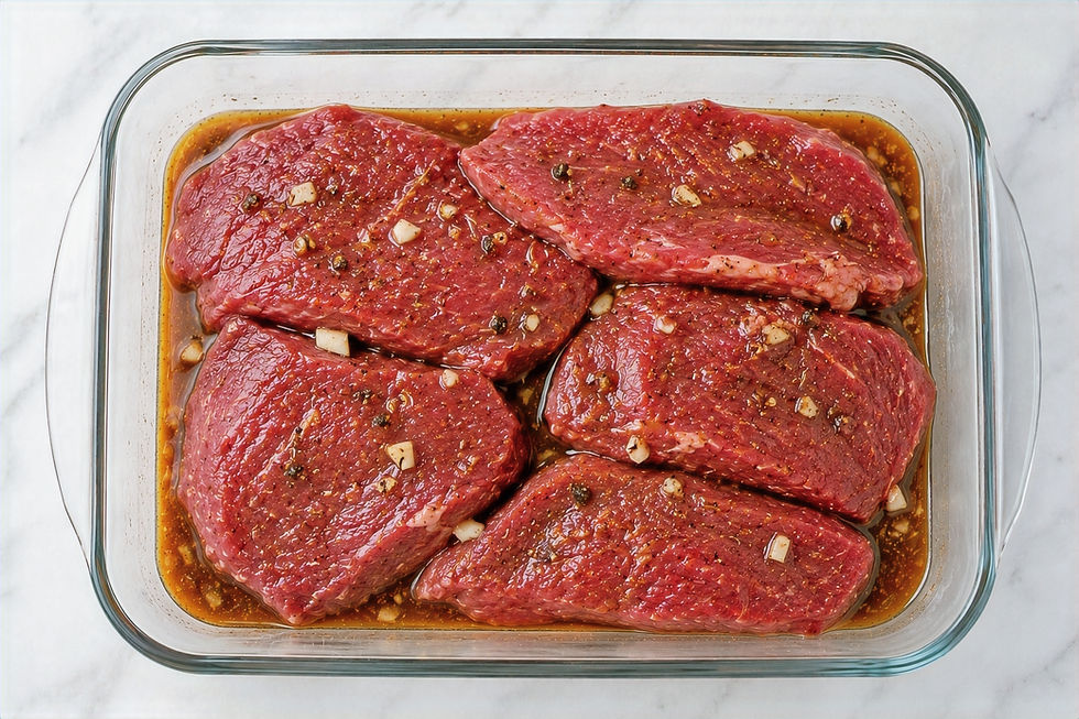 Carne de res marinada en BBQ ahumado