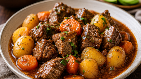Pulpa de Ternera Estofada con Papas Criollas