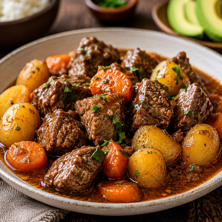 Pulpa de Ternera Estofada con Papas Criollas