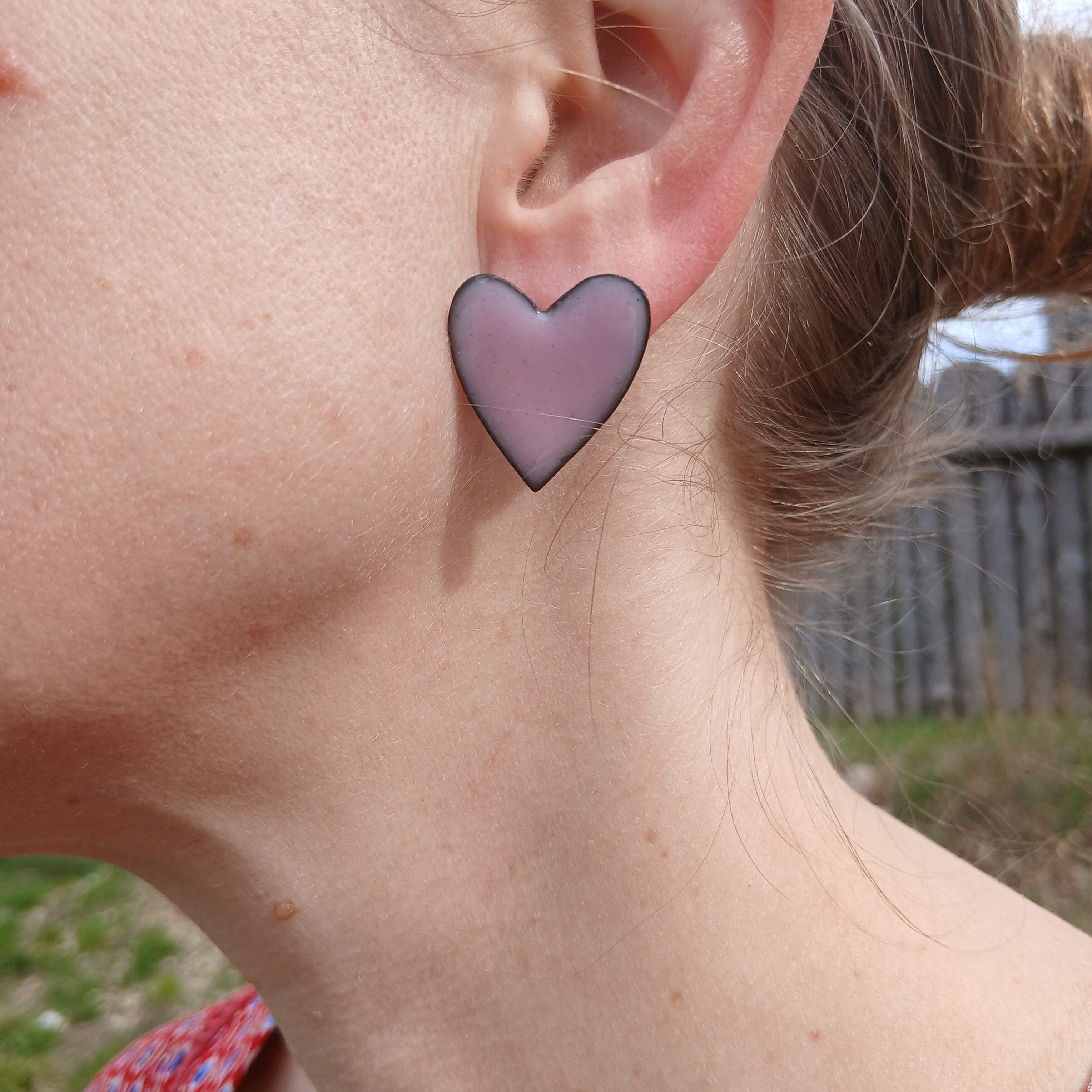 boucles cœur roses