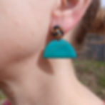 boucles oreilles turquoise léopard
