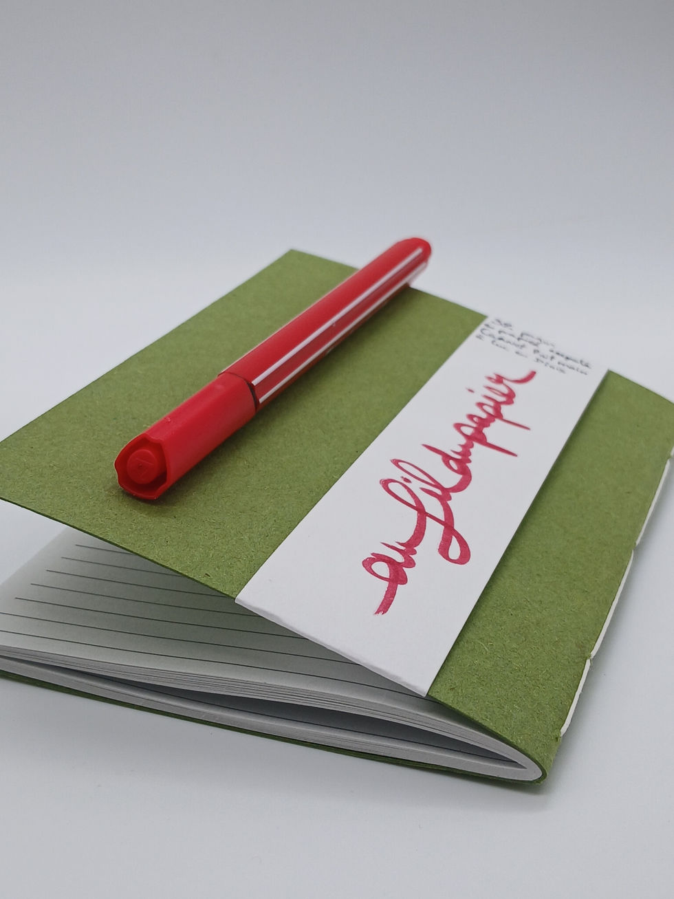 Miniature : carnet brodé cerise vert