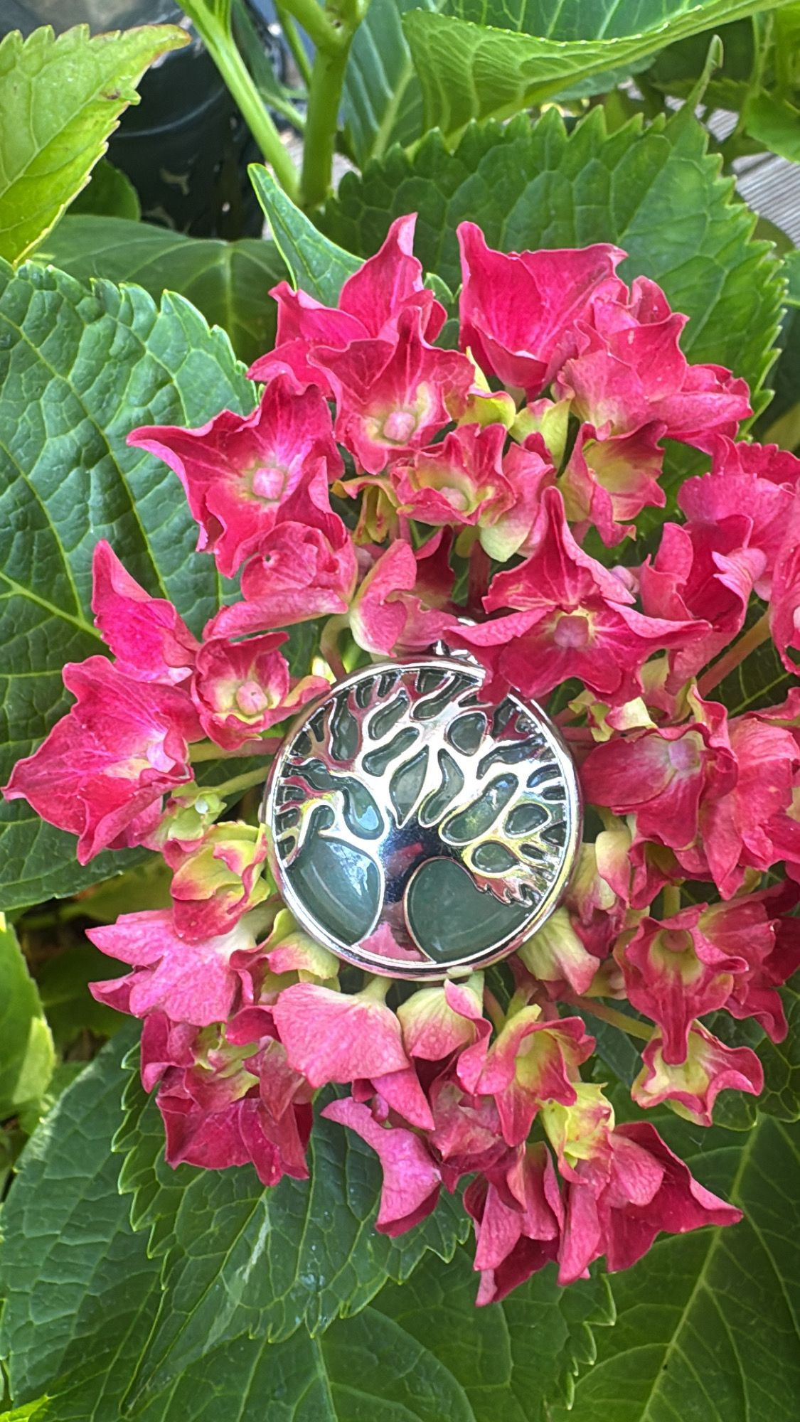 Grüner Aventurin Lebensbaum rund