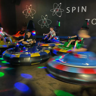 bumper cars at the fun lab