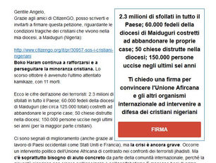 SOS per i cristiani in Nigeria