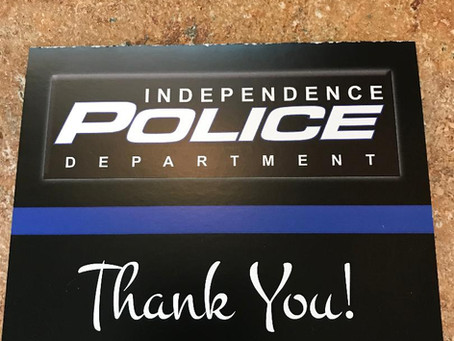 Thank you from Independence Police Department