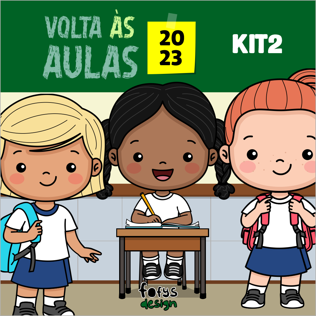 kit 2 volta às aulas 2023 - fofynhas