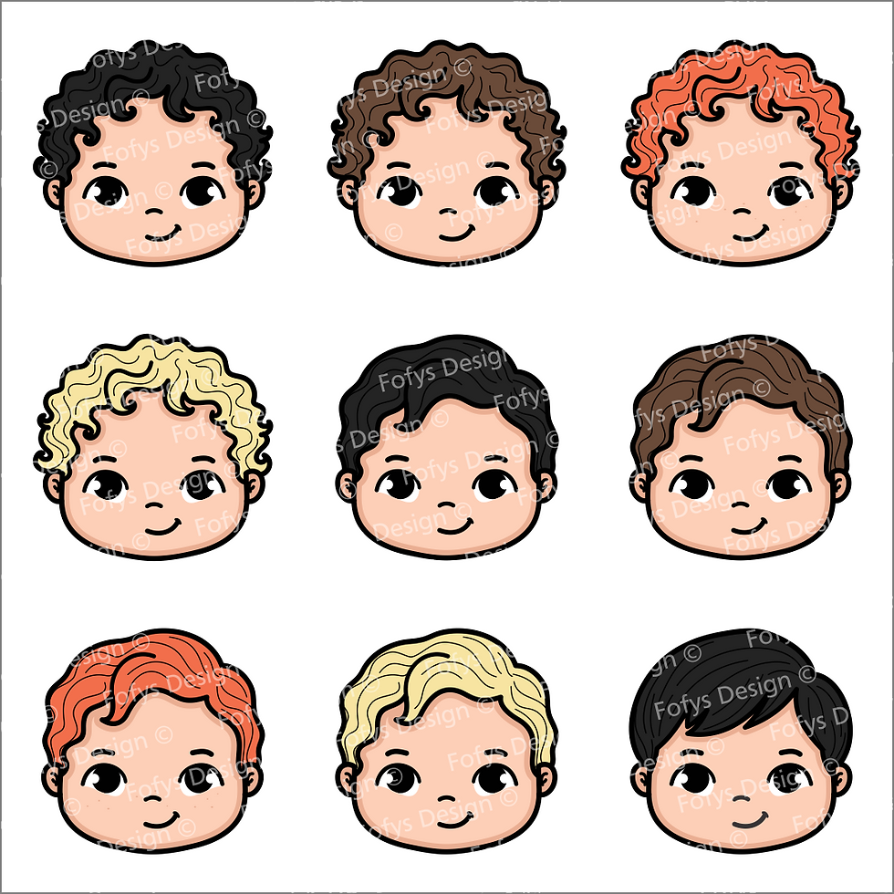 Miniatura: kit cabeças baby e bro