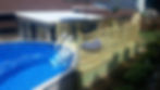pool deck w/ green treated wood
