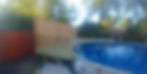 pool deck w/ green treated wood