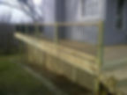 wrap around deck w/ green treated wood