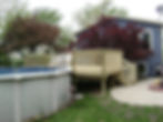pool deck w/ green treated wood