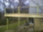 wrap around deck w/ green treated wood