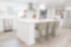 Kitchen with white marble and high quality shaker cabinets