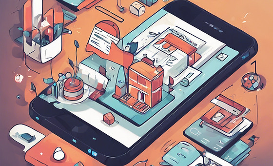 Fun whimsical picture of an app being de