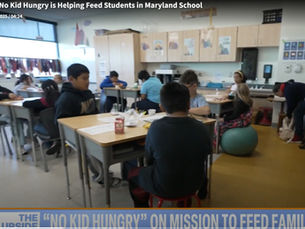 children eating in a Greensboro Elementary school classroom