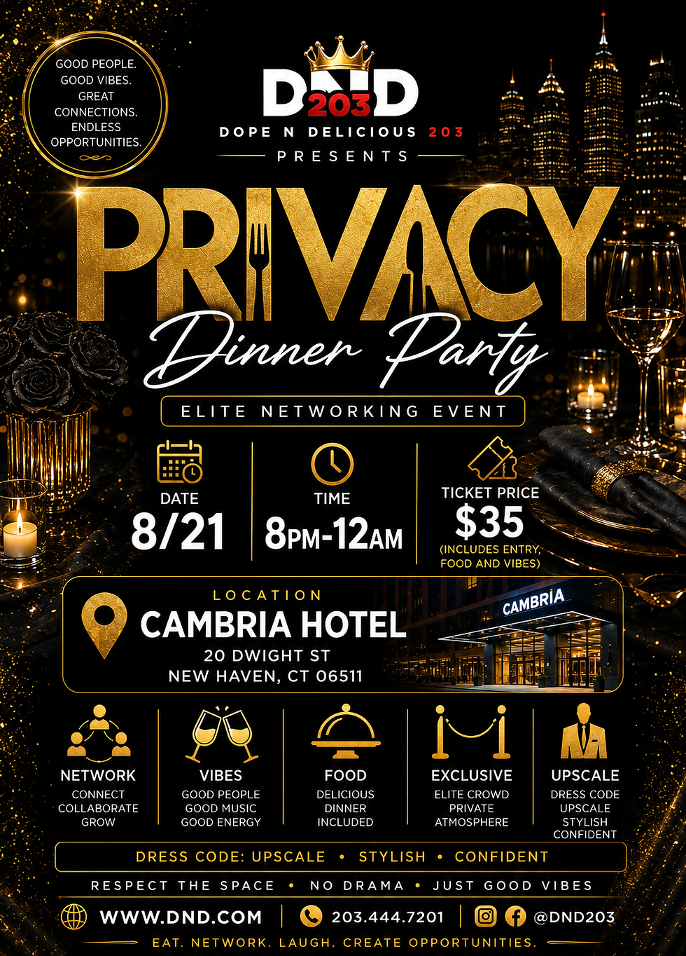 Privacy " DND Dinner Party" ( Dear Summer)