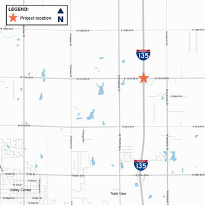 Iniciarán trabajos de rehabilitación en puente de I-135 en el condado de Sedgwick