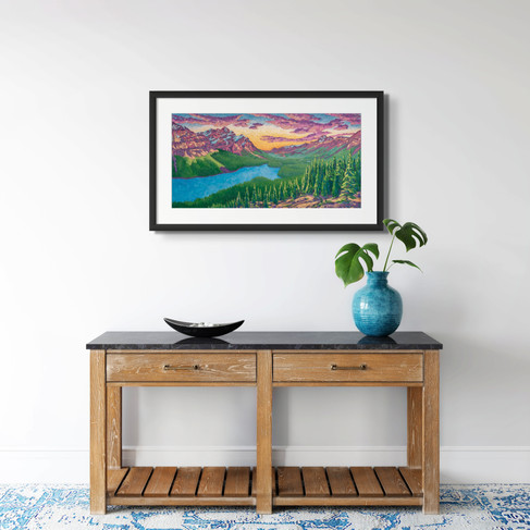 Peyto Lake | Original Oil Painting | Artist | Landscape Artist | Canada | Canadian Rockies | Glacial Lake | Art | Home Art | Collections | Collector | Prints | Self taught Artist