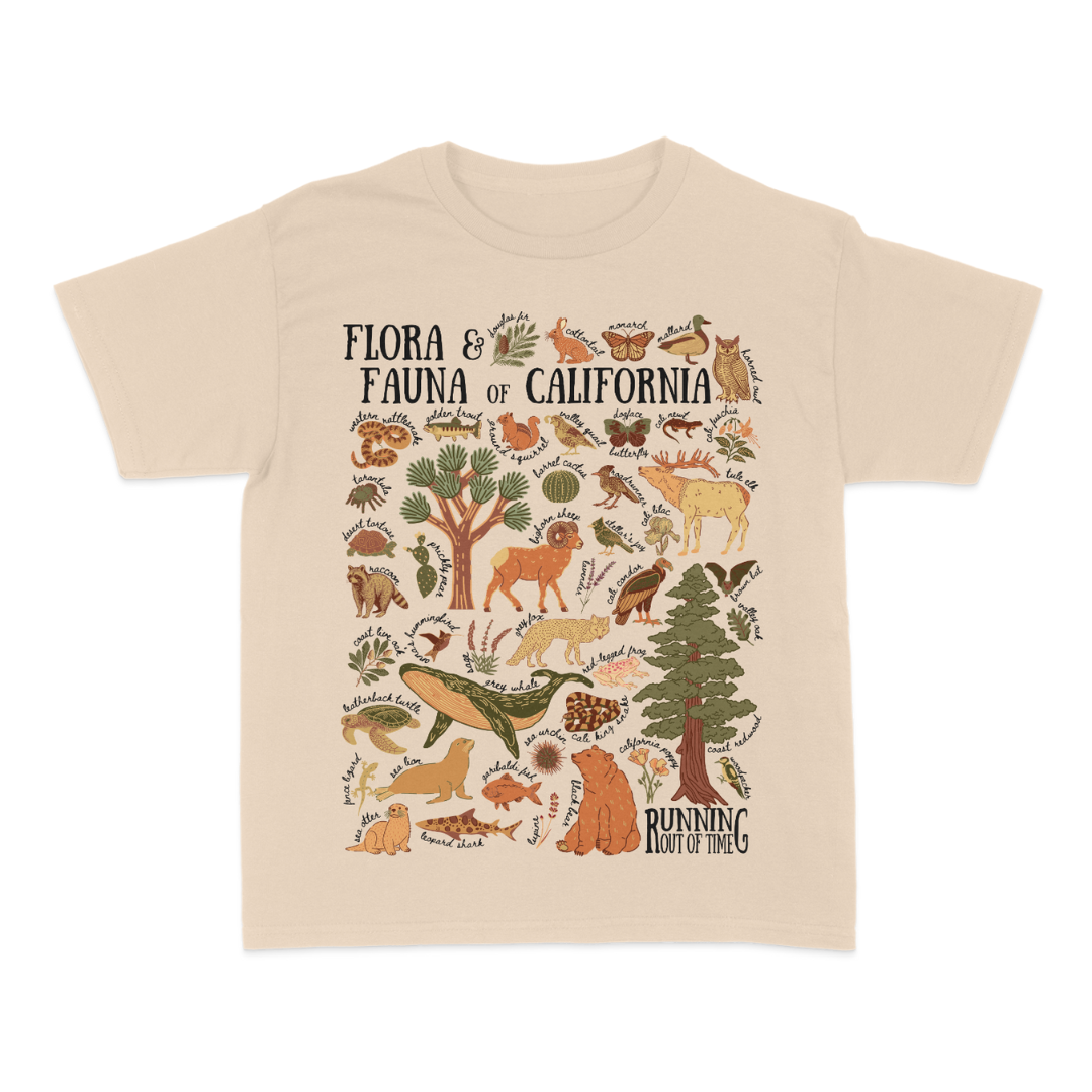 Youth California Flora & Fauna Tee
