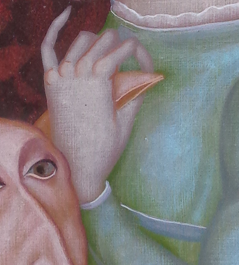 Miniature : 4078 "Balcon" Huile sur toile, 22x16 cm