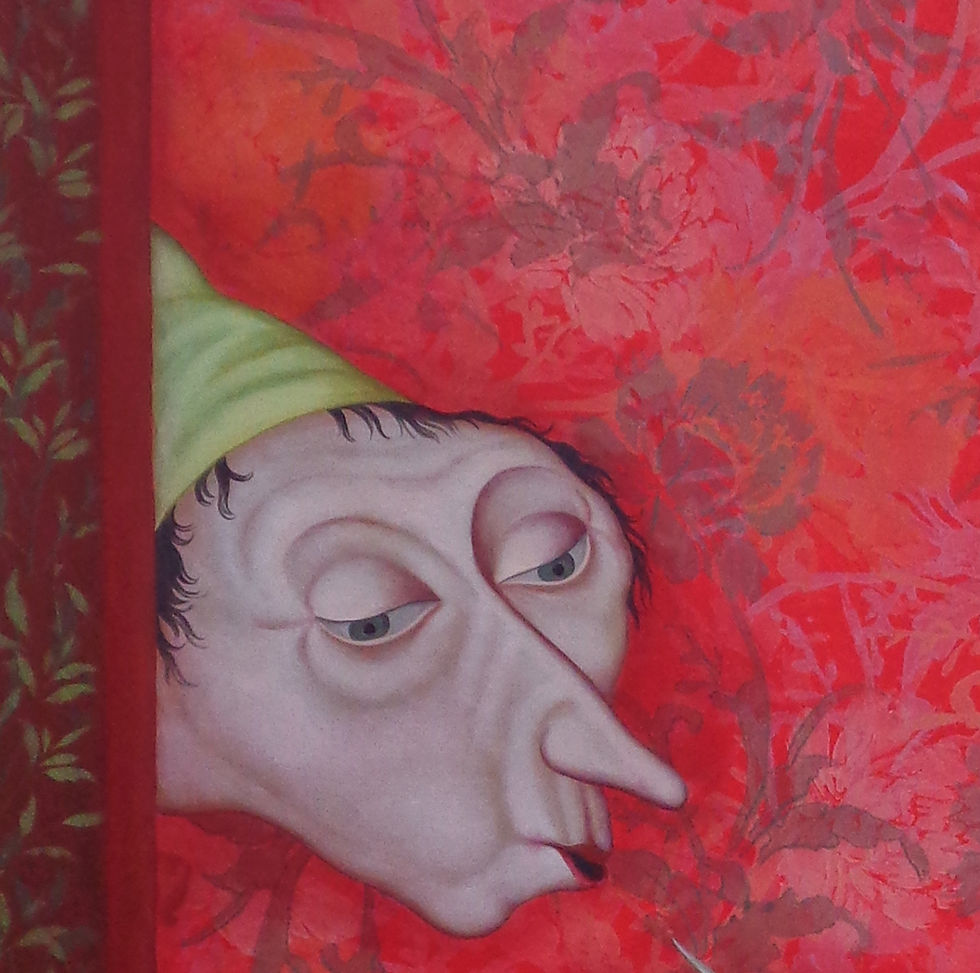 Thumbnail: 4229 "Adoration"  huile sur toile,  170 cm x 97 cm